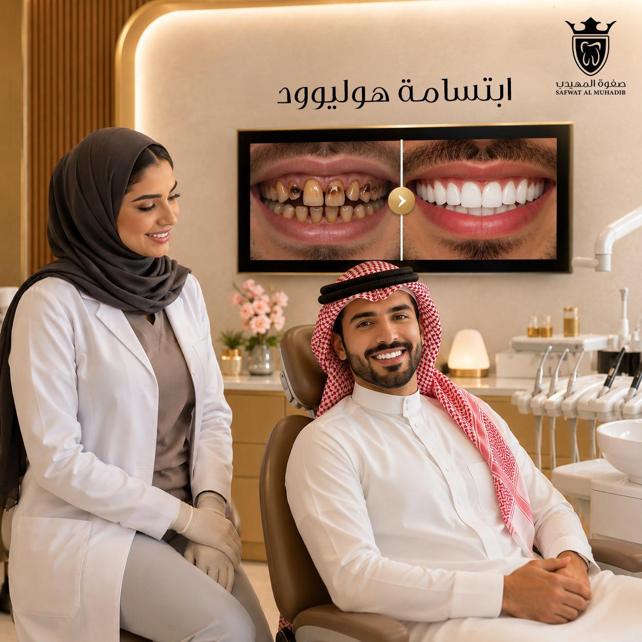 <p>ابتسامة هوليوود في صفوة المهيدب لابتسامة مشرقة تدوم</p>