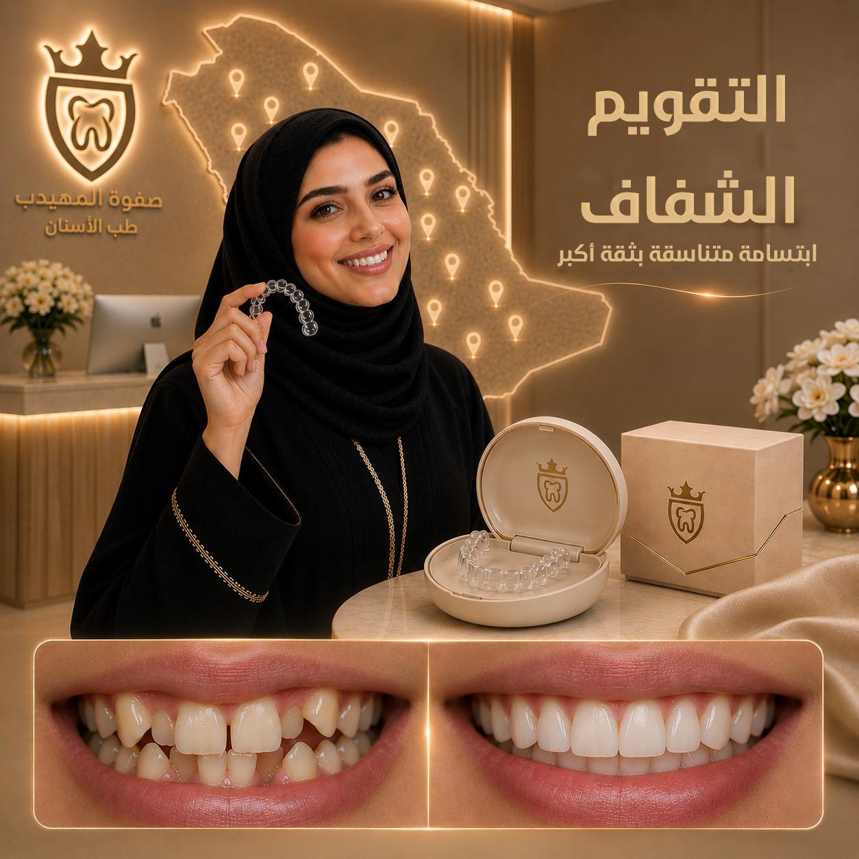 Clear Aligners in Saudi Arabia: The Modern Solution for a Balanced and Healthy Smile Across 70 Branches